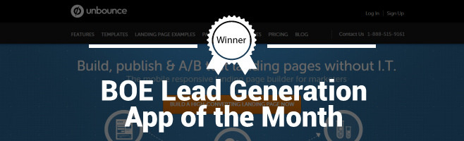 Unbounce – Branching Out Europe Lead Generation App of the Month